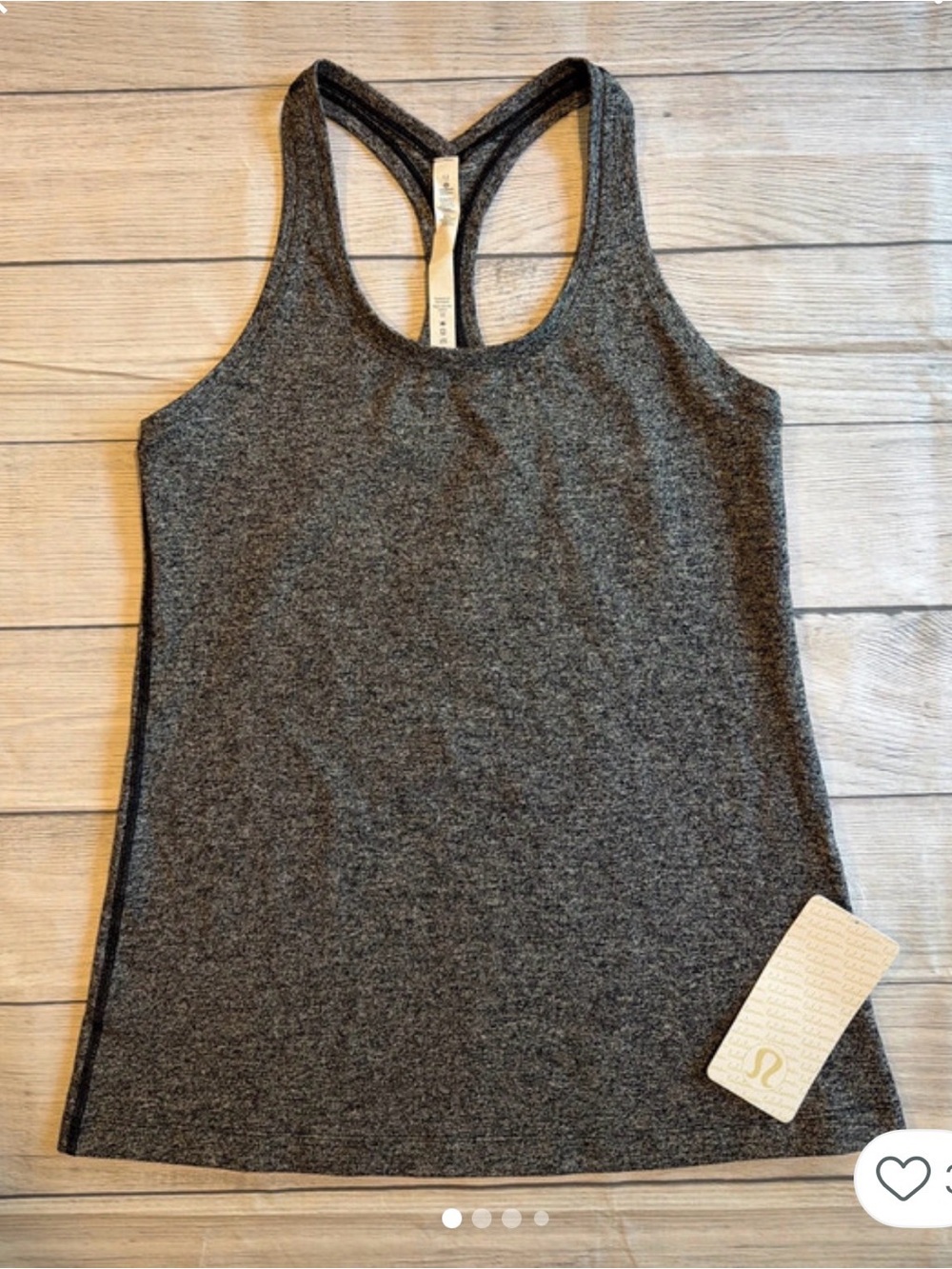 Lululemon Athletica Women's speckled black/white Racerback Tank Top